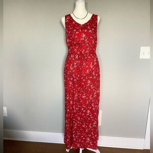 Red Dress w/flowers | size SM